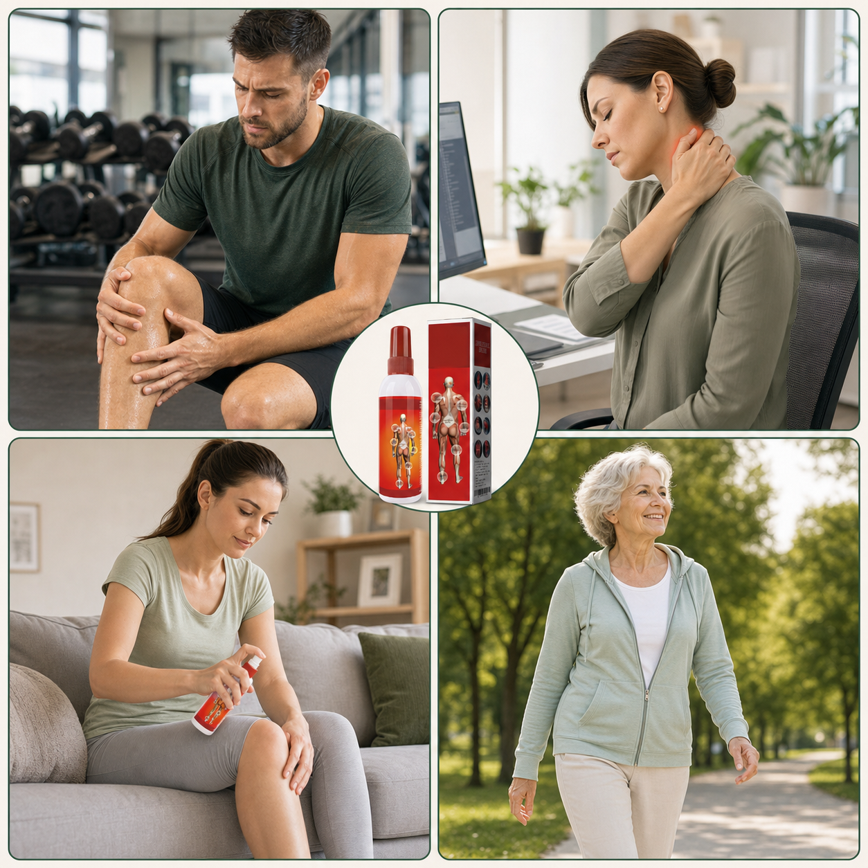 Workout, office, at-home and senior mobility use scenarios